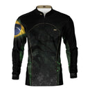 Camisa Agro Brk Camuflada Bandeira do Brasil com Proteção Solar UV50+