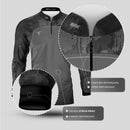 Camisa Agro Brk Camo Long Horn Brasil Cinza com Proteção Solar UV50+