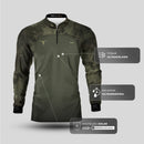 Camisa Agro Brk Camu Verde Long Horn com Proteção Solar UV50+