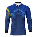 Camisa Agro Brk Brasil Azul com Proteção Solar UV50+