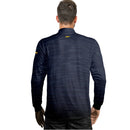 Camisa Masculina Agro Brk Mescla Azul Escuro com Proteção Solar UV50+